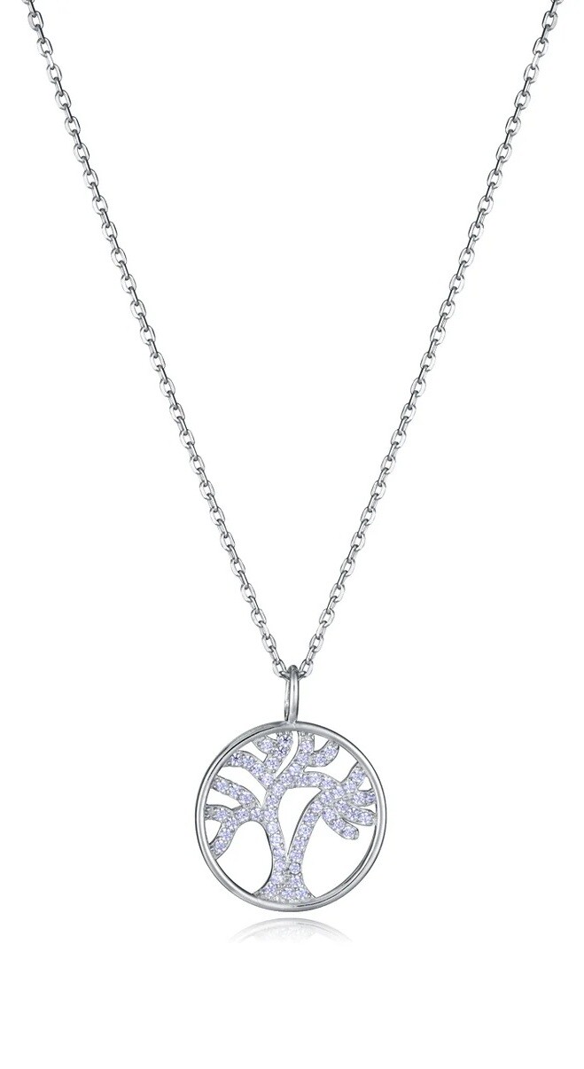 Viceroy Stříbrný náhrdelník se zirkony Strom života 15124C000-30