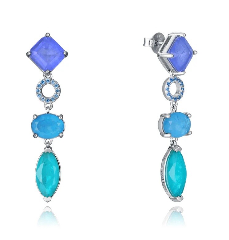 Viceroy Fashion stříbrné náušnice s krystaly a zirkony 2306E000-59