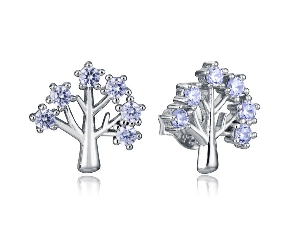 Viceroy Stříbrné náušnice Strom života se zirkony 2309E000-30