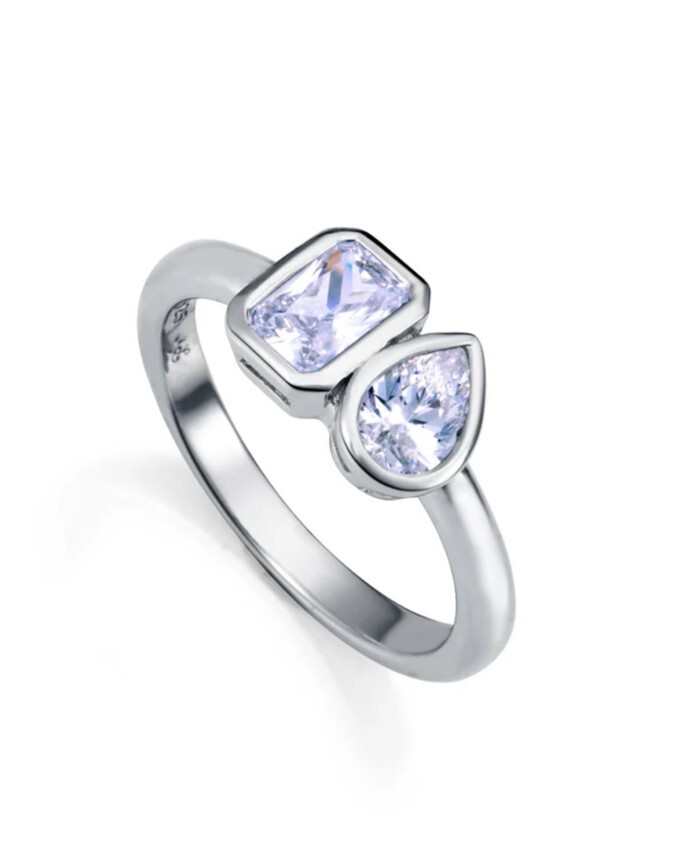 Viceroy Moderní stříbrný prsten s kubickými zirkony 2319A 52 mm