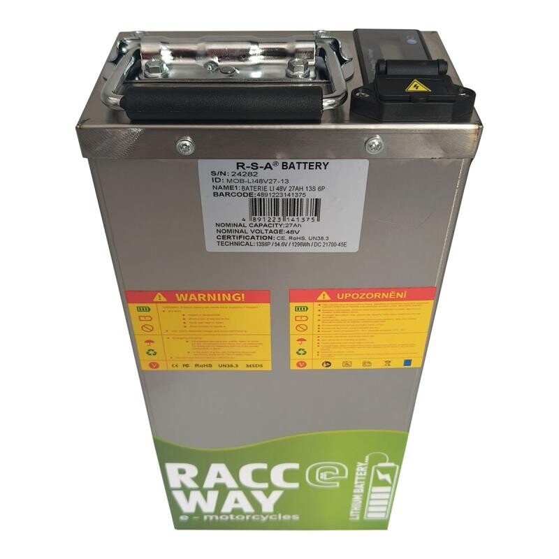 RACCEWAY Baterie Li-48v 27Ah k elektroskútru 13S 6P