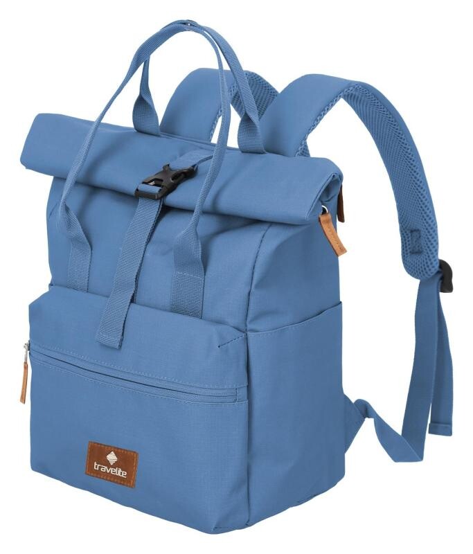 Travelite Basics Short Handle Roll-up Denim batoh