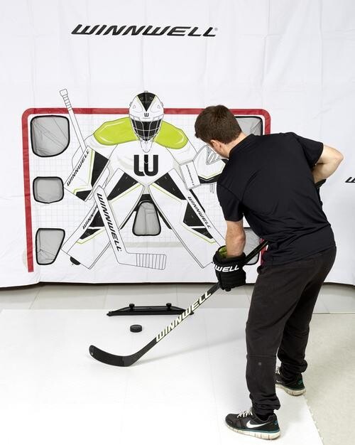 Winnwell Basic Clamp-On Passing Aid tréninkový nahrávač + Sport365 střelecká deska 150x75x0,5 cm