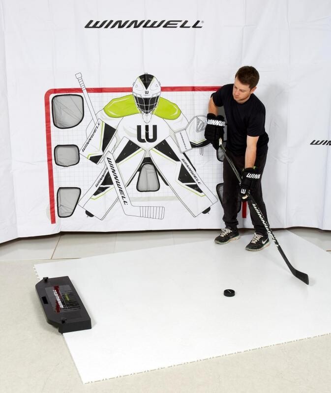 Winnwell Premium Passing Aid tréninkový nahrávač + Sport365 střelecká deska 200x100x0,2 cm