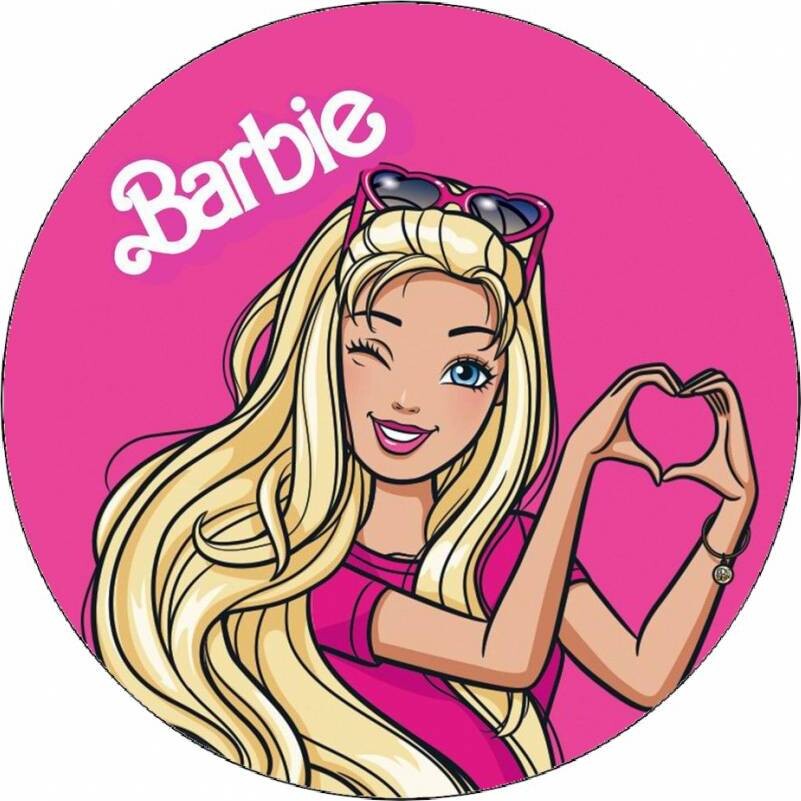 Jedlý papír růžová Barbie 19,5cm - Pictu Hap