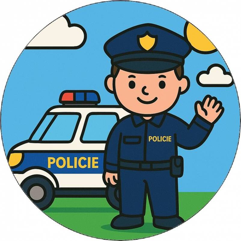 Jedlý papír kreslený policajt 19,5cm - Pictu Hap