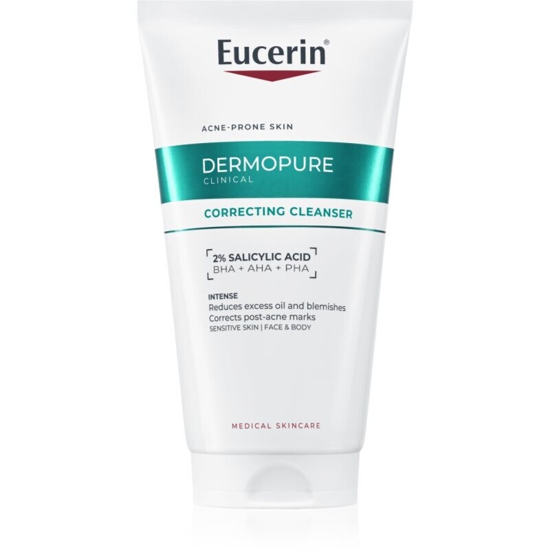 Eucerin DermoPure Clinical Correcting Cleanser exfoliační čisticí gel na obličej a tělo 150 ml