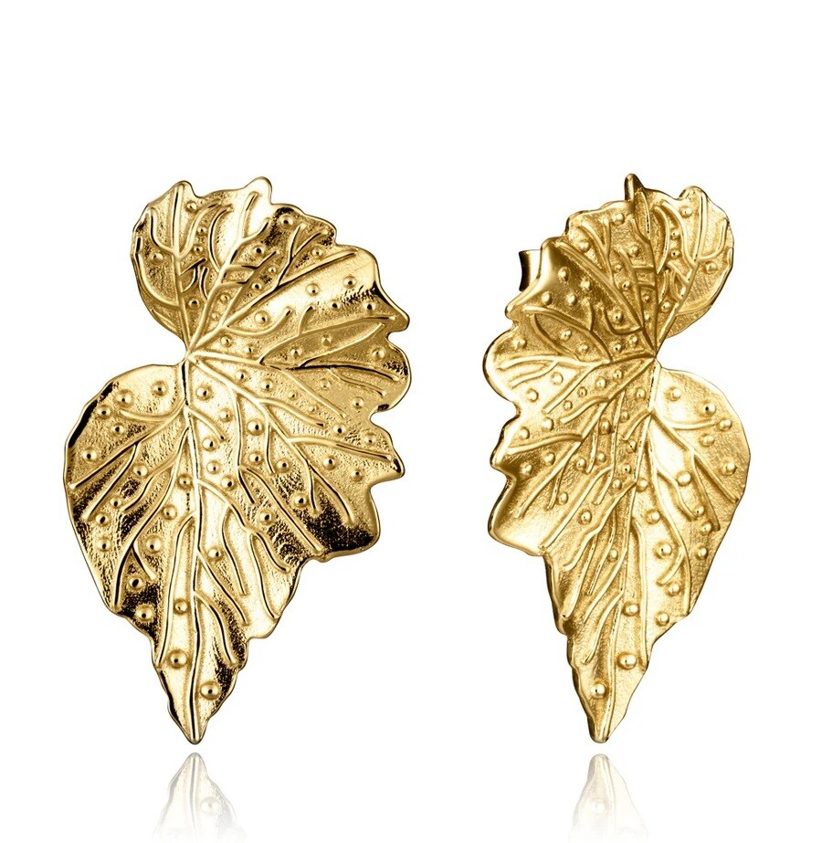 Viceroy Jedinečné pozlacené náušnice Listy 2313E100-00