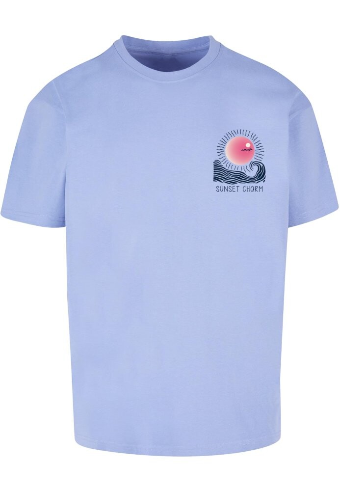 Sunset Charm Oversized T-shirt - violablue M