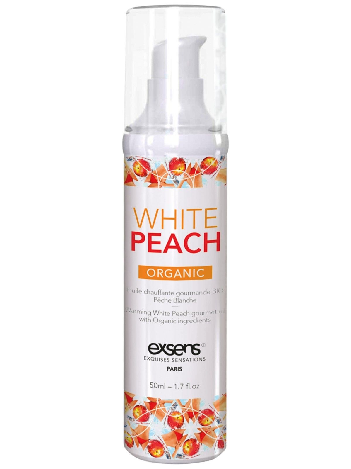 Exsens Hřejivý intimní masážní olej White Peach Organic - Exsens (50 ml)