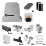 Nice Robus 600 BD KCE 9.1 – sestava pojezdu, pohonu a příslušenství, pro posuvnou bránu do průjezdu 6,4 m a 600 kg, profil bez úpravy