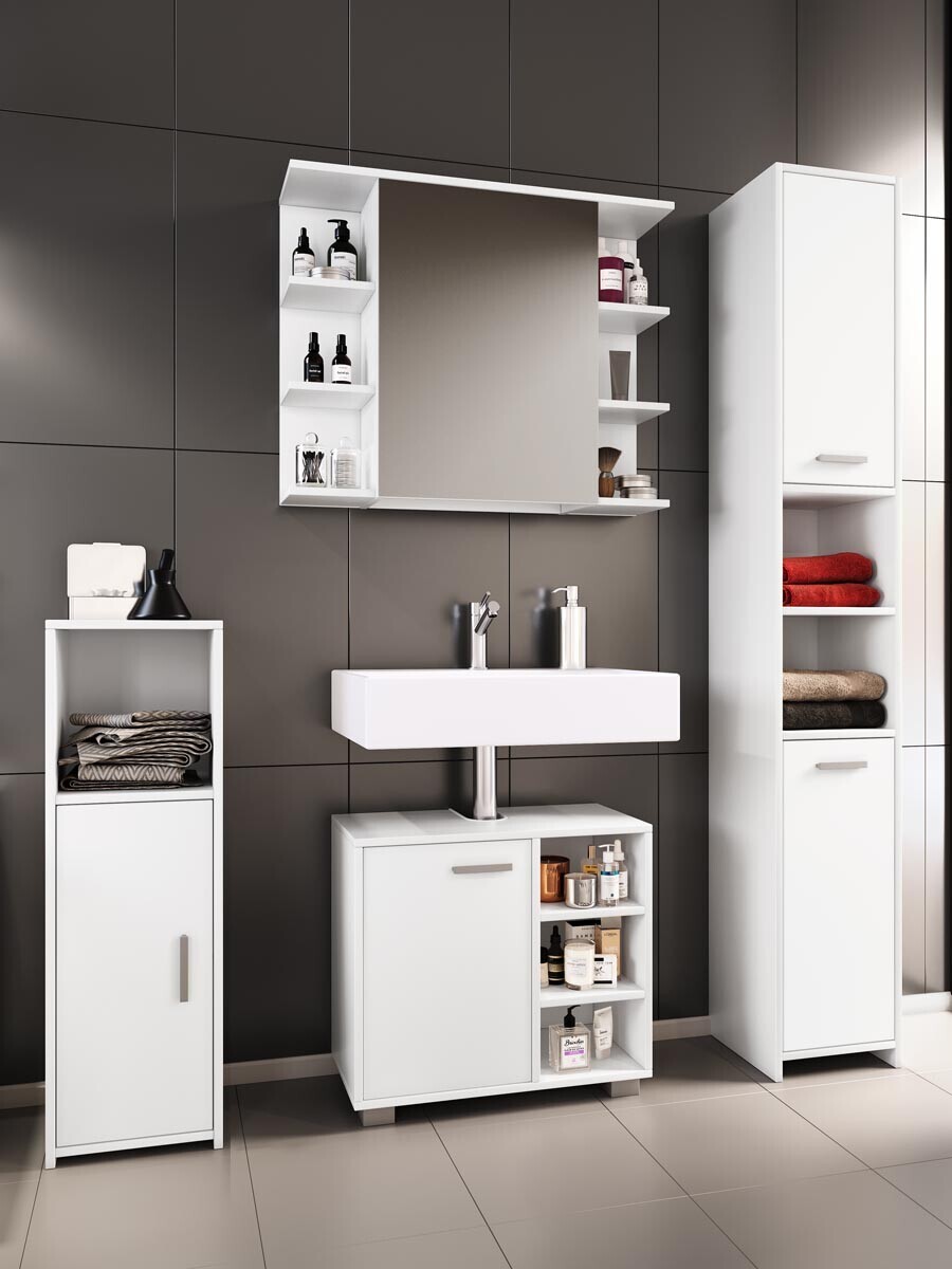 4dílná koupelnová sada Zalo I, bílá