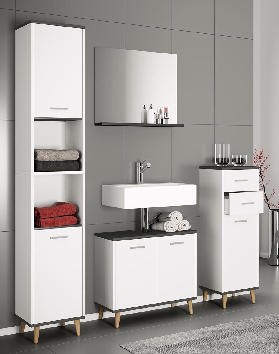 4dílná koupelnová sada Landos I, antracitová