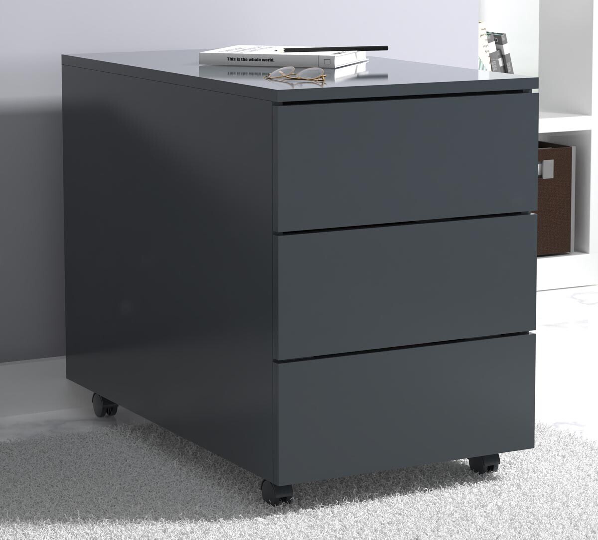 Mobilní zásuvkový kontejner Dalosa 70 3-SB, antracit