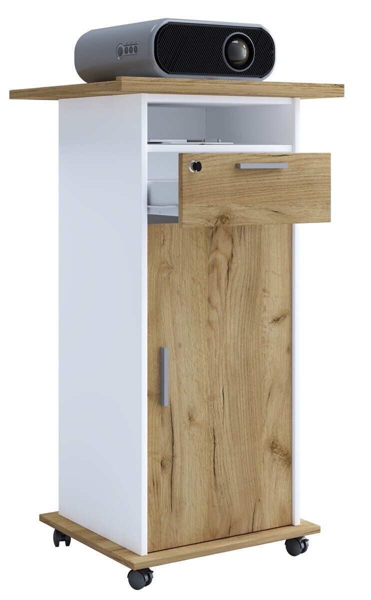 Stojan Beamer Neta s dvířky, dub medový