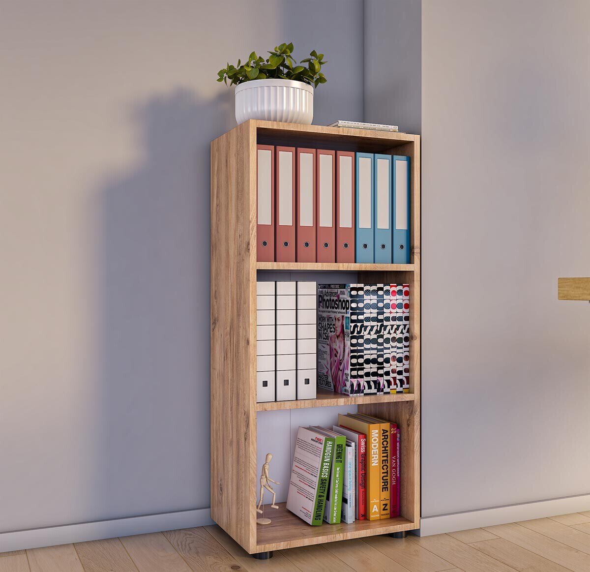 Police Ulas 3-přihrádková, dub medový