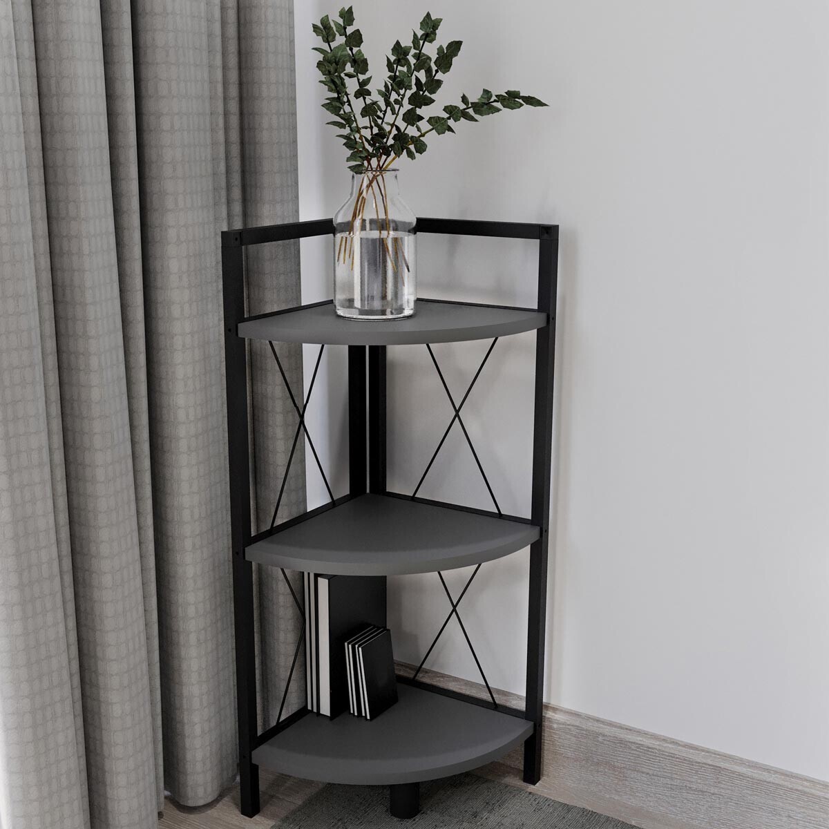 Rohová police Insasi 2, Antracit