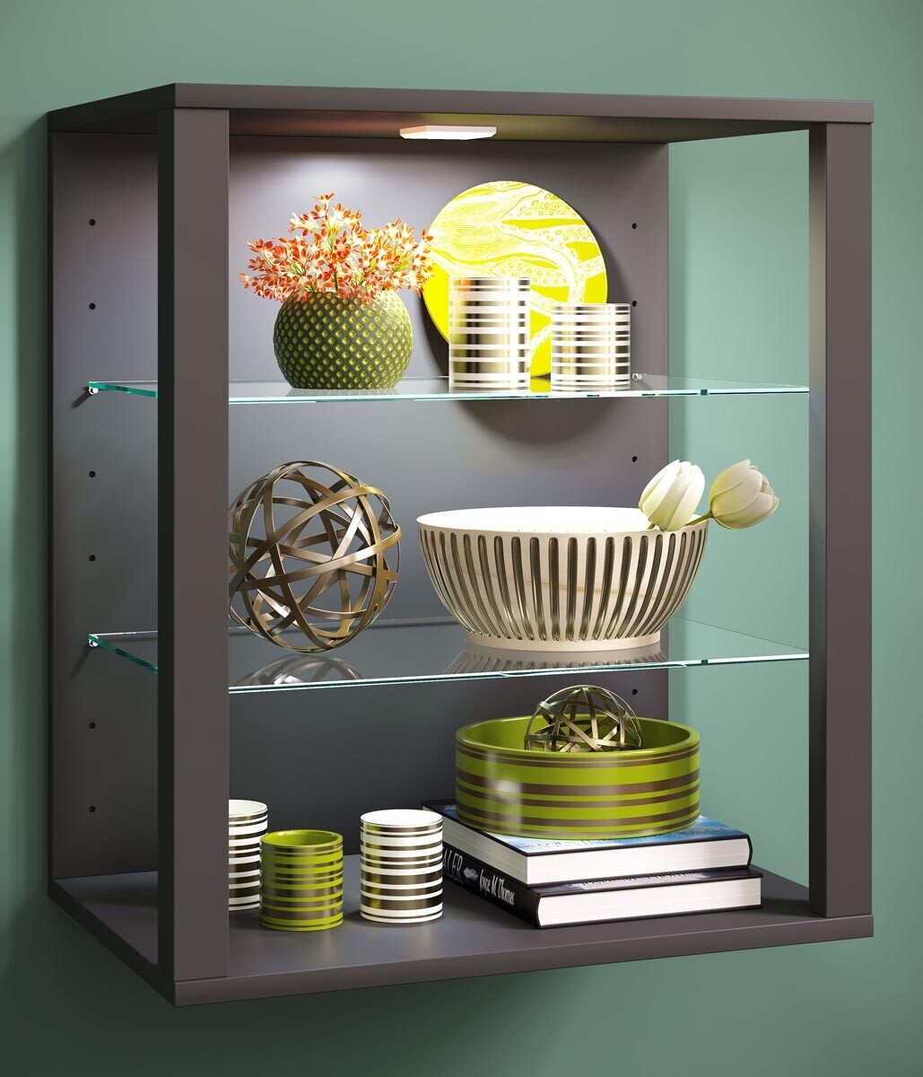 Nástěnná skříňka Glasol SW, antracitová