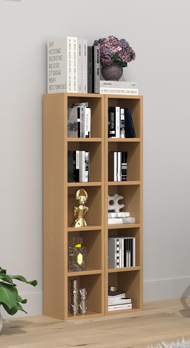 Dřevěný stojan na CD a DVD Megosa S, buk