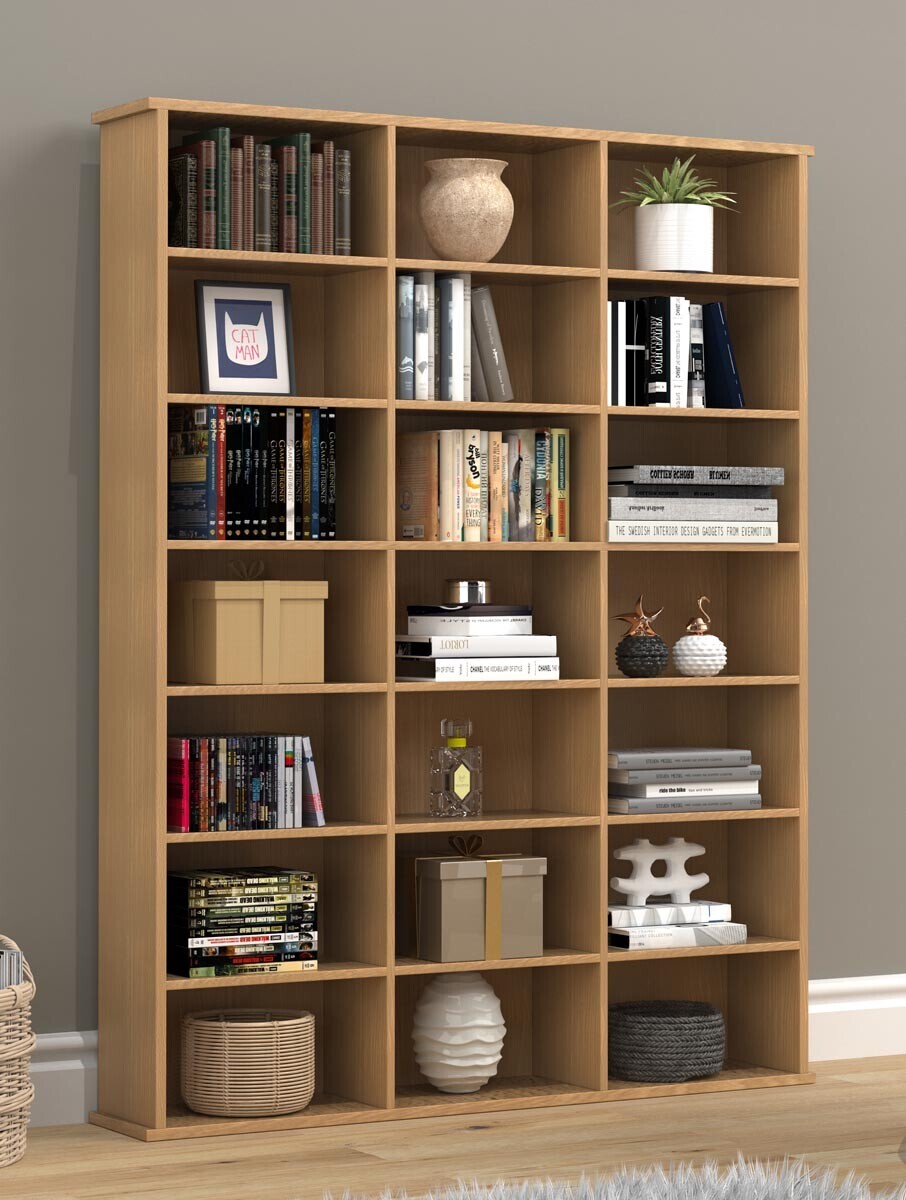 Dřevěný stojan na CD a DVD Megosa M, buk