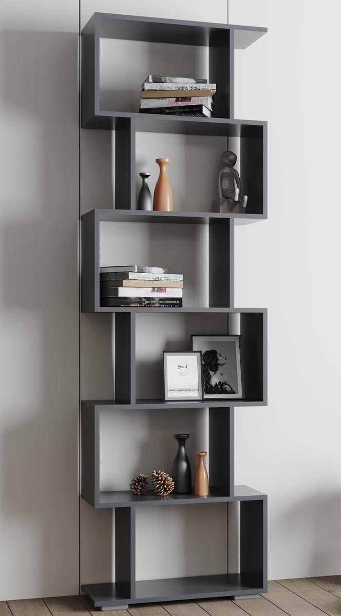 Stojací police Palusa L, antracitová