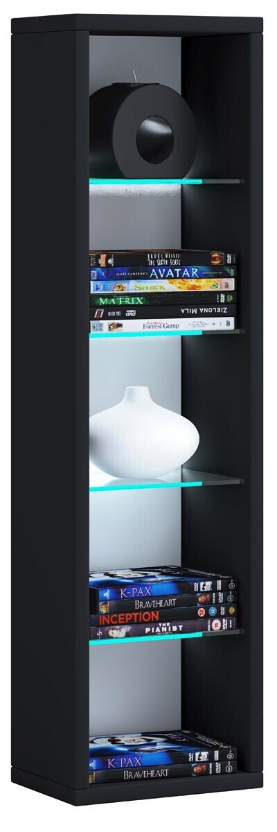 Nástěnná police Rasito L, černá