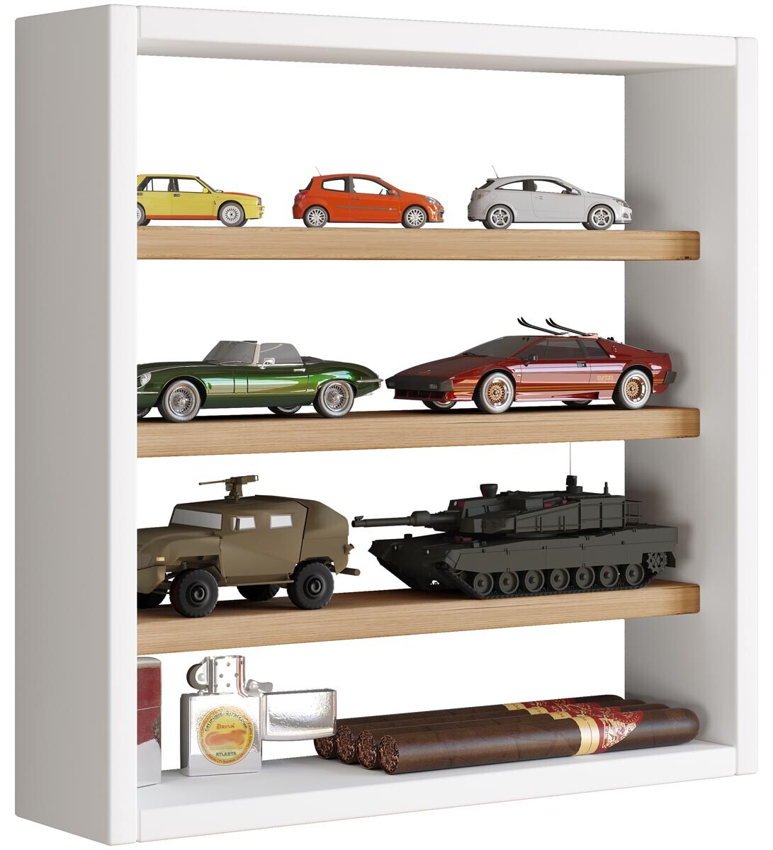 Nástěnná police Osado S, dub medový