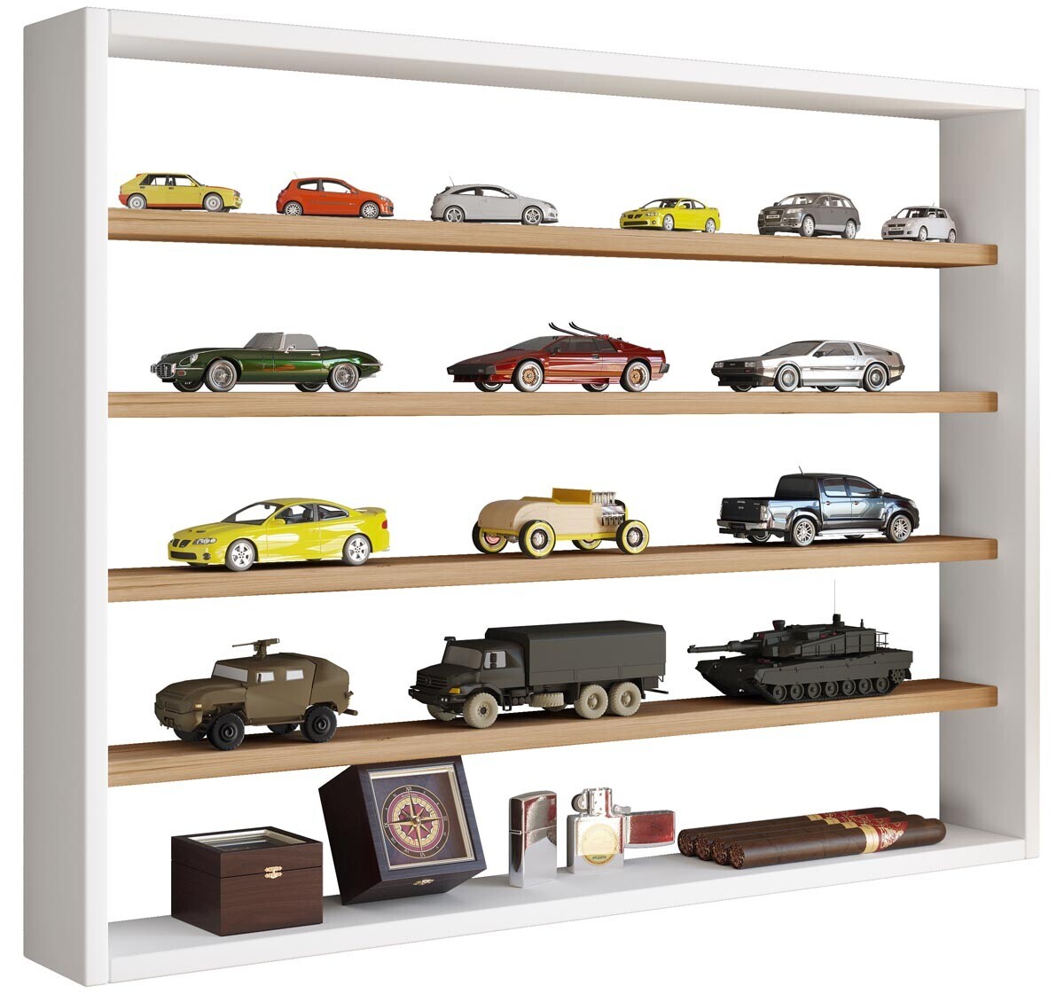 Nástěnná police Osado L, dub medový