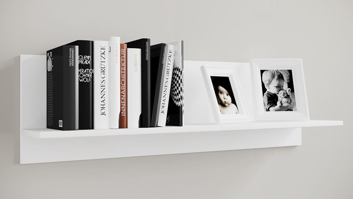 Nástěnná police Usilo, bílá