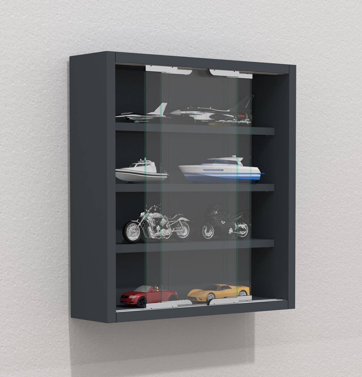 Nástěnná vitrína Agisa S, antracitová