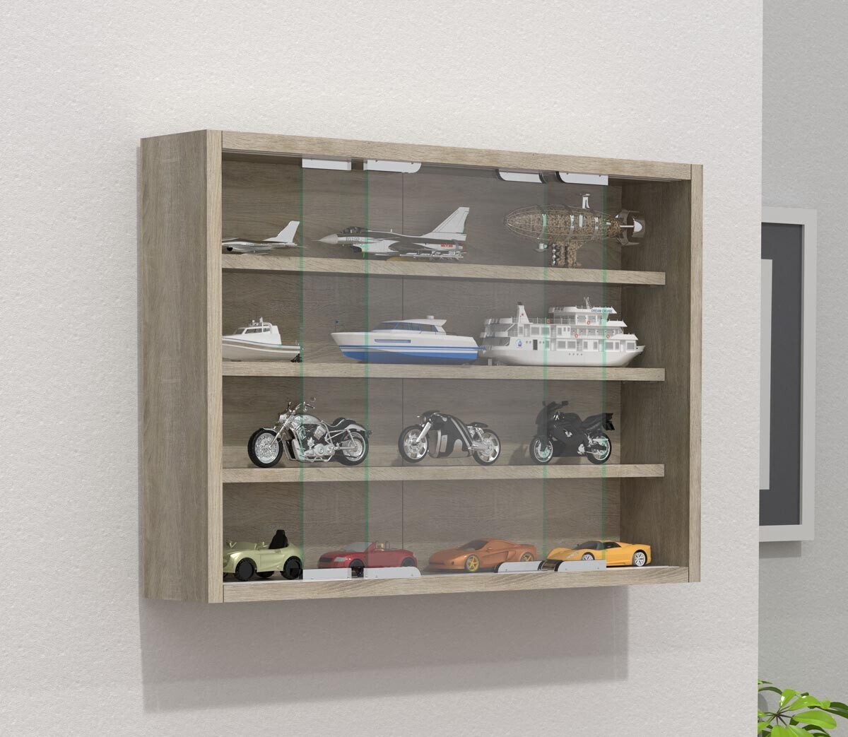 Nástěnná vitrína Agisa M, dub sonoma