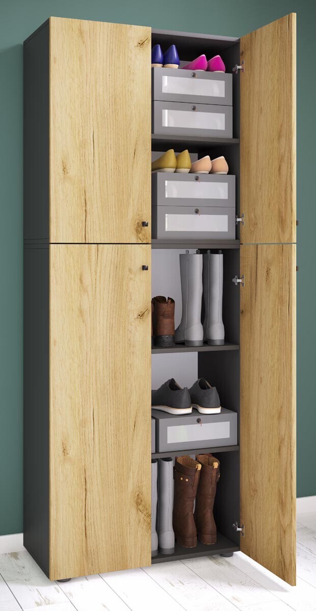 Šatní skříň Lona, antracitová