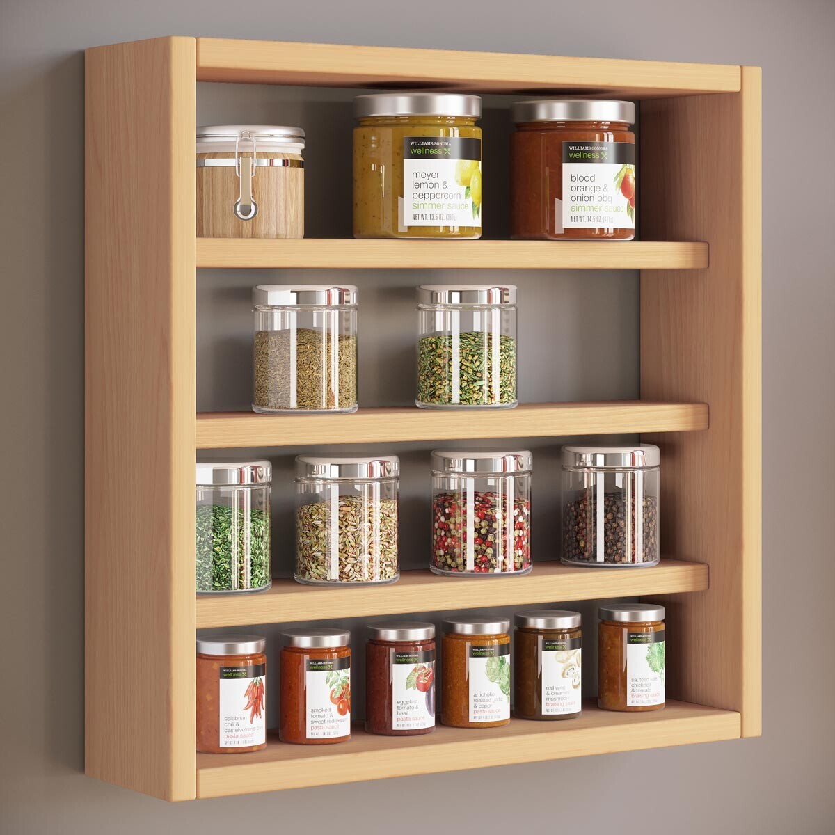 Kuchyňská police Esaldi S, buk