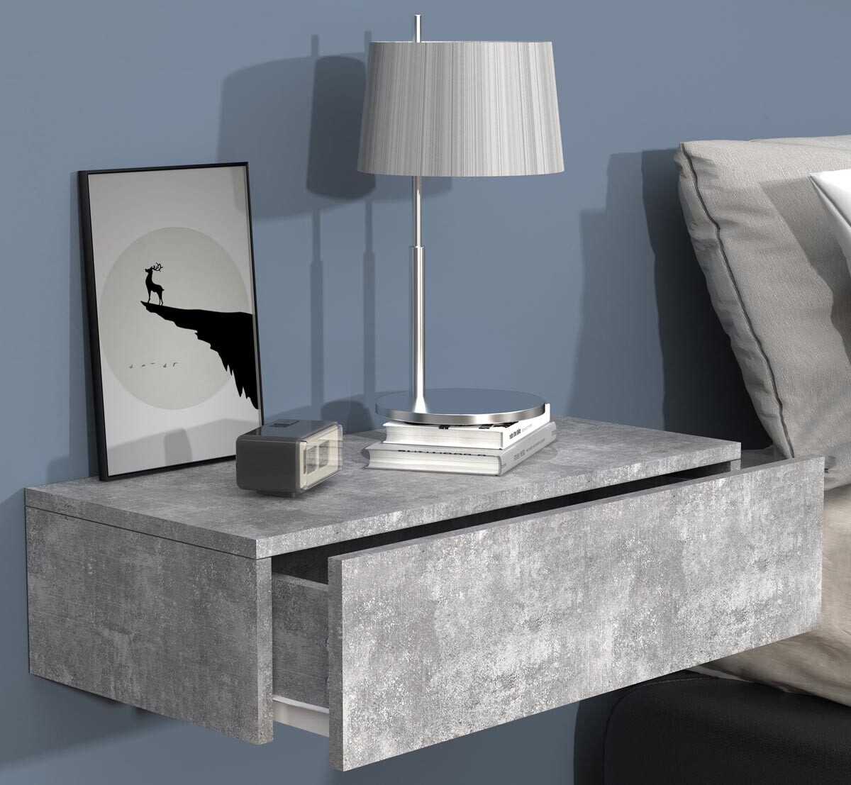 Nástěnná zásuvka Usal M 60, betonově šedá