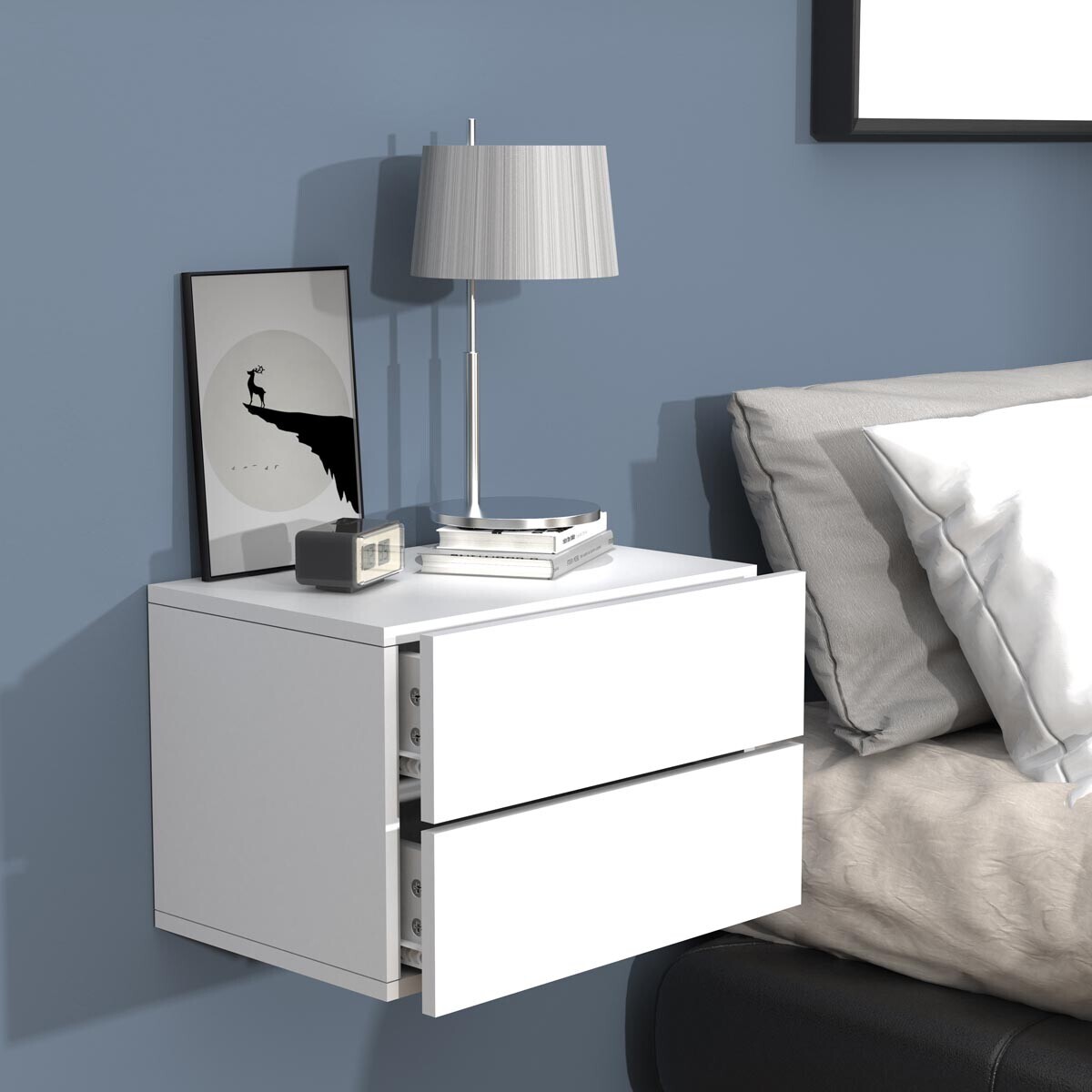 Nástěnná zásuvka Usal L 45, bílá