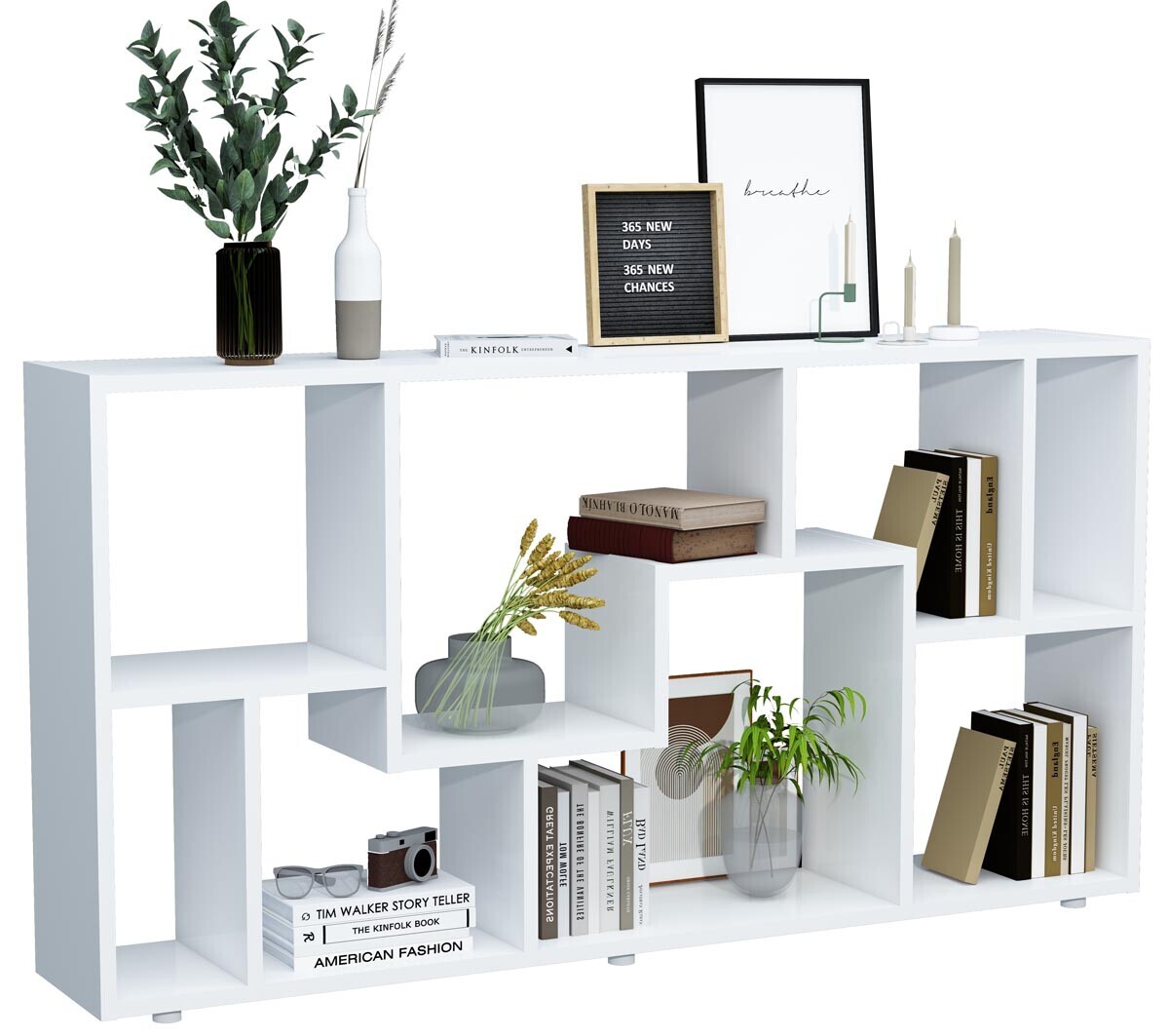 Stojací police Lanisa L, bílá