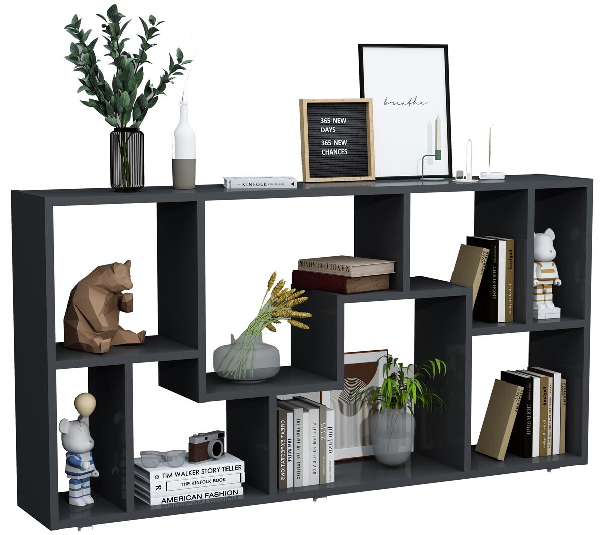 Stojací police Lanisa L, antracitová