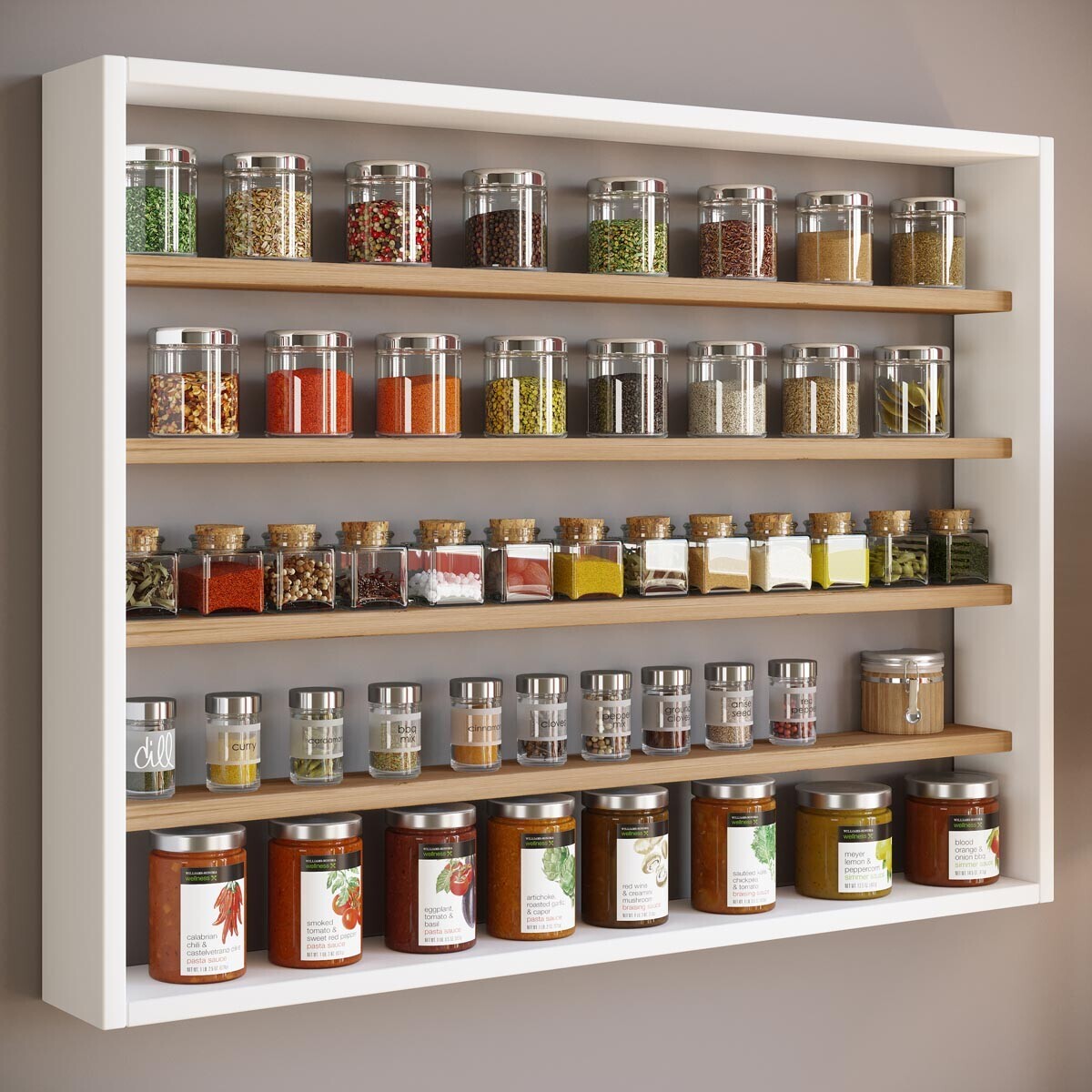 Kuchyňská police Esaldi L, dub medový