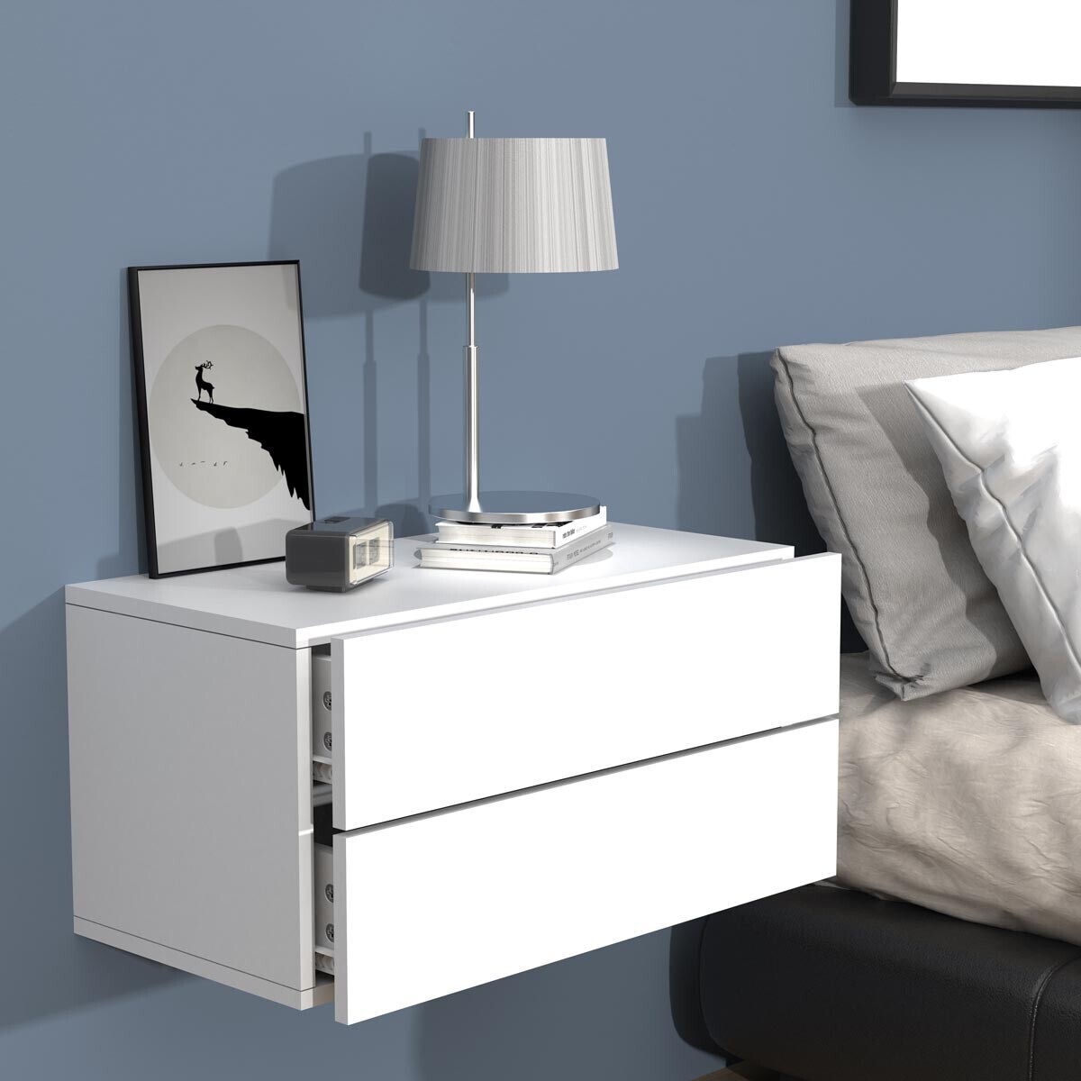 Nástěnná zásuvka Usal L 60, bílá