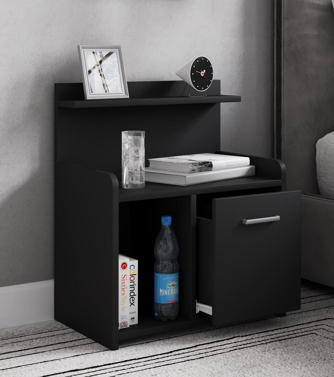 Noční stolek Nilasa, černý