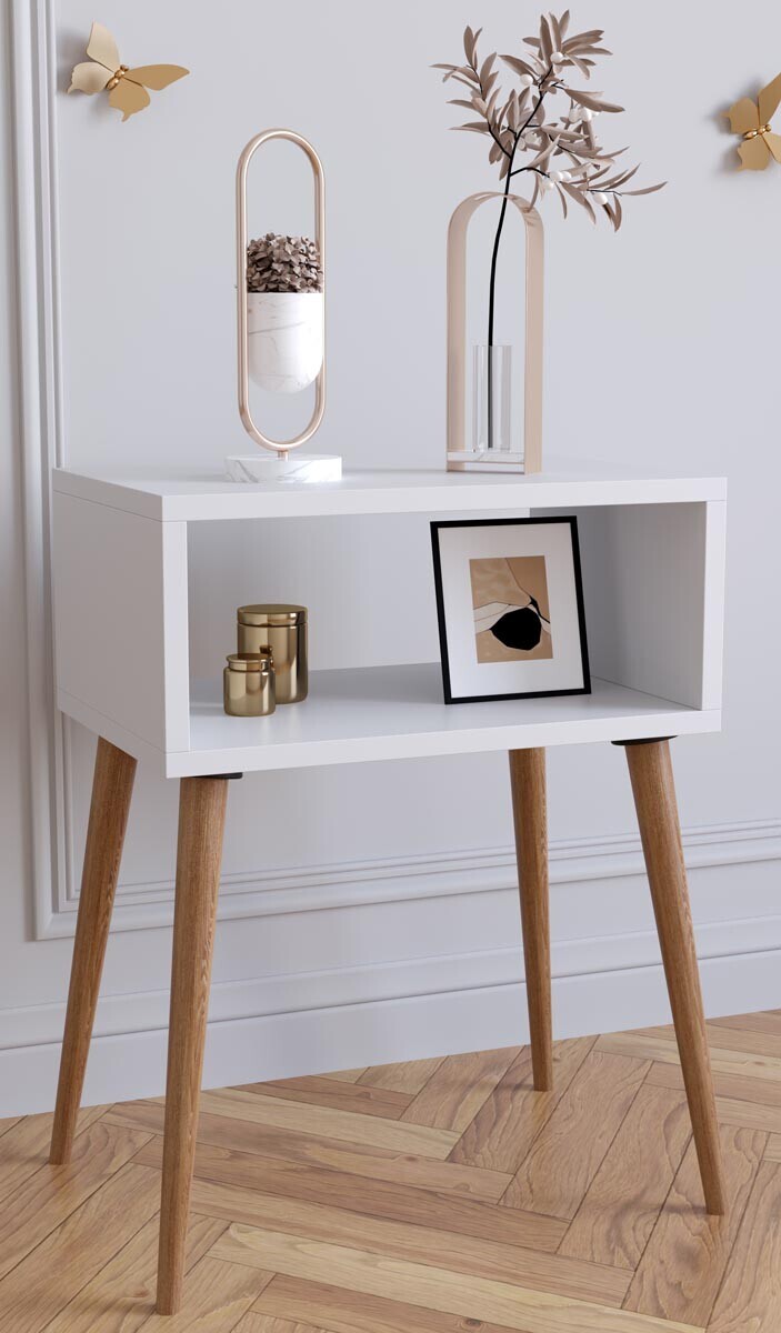 Noční stolek Singol M, bílý