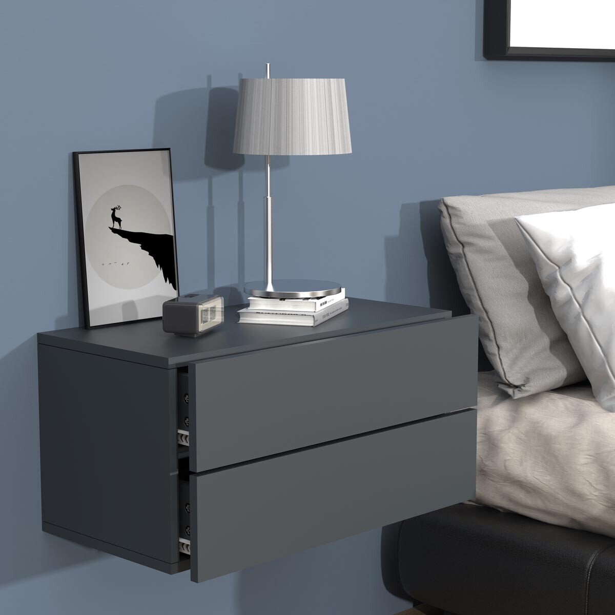 Nástěnná zásuvka Usal L 60, antracitová