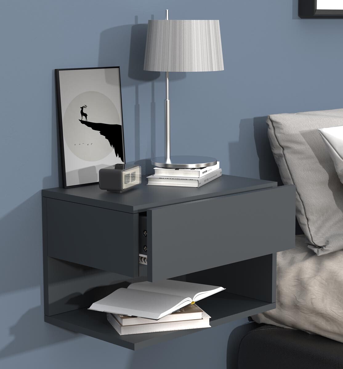 Nástěnná zásuvka Usal XL 45, antracitová