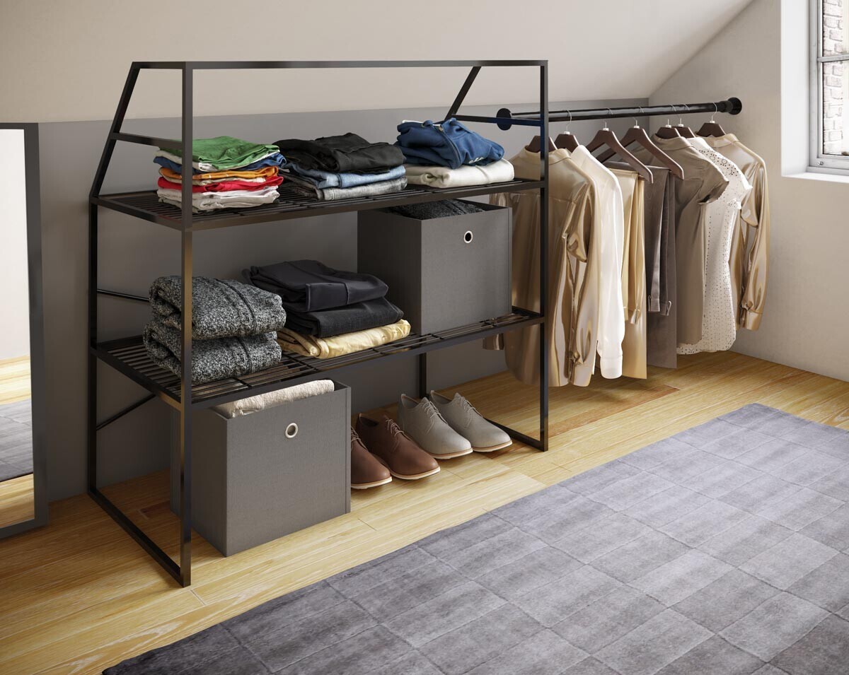 Šikmá střešní police Disal, černá