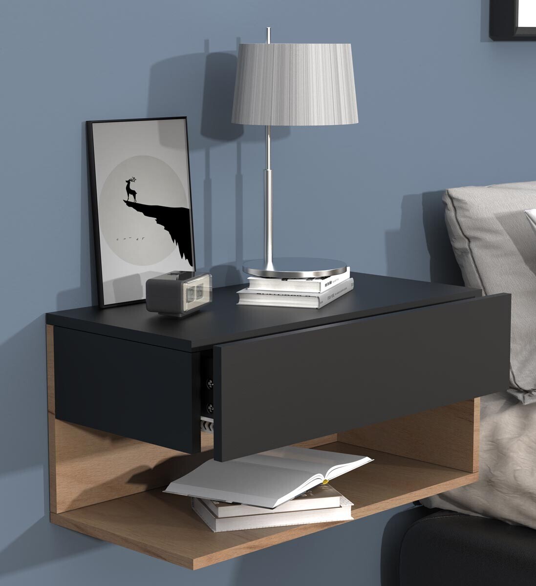 Nástěnná zásuvka Usal XL 60, černá