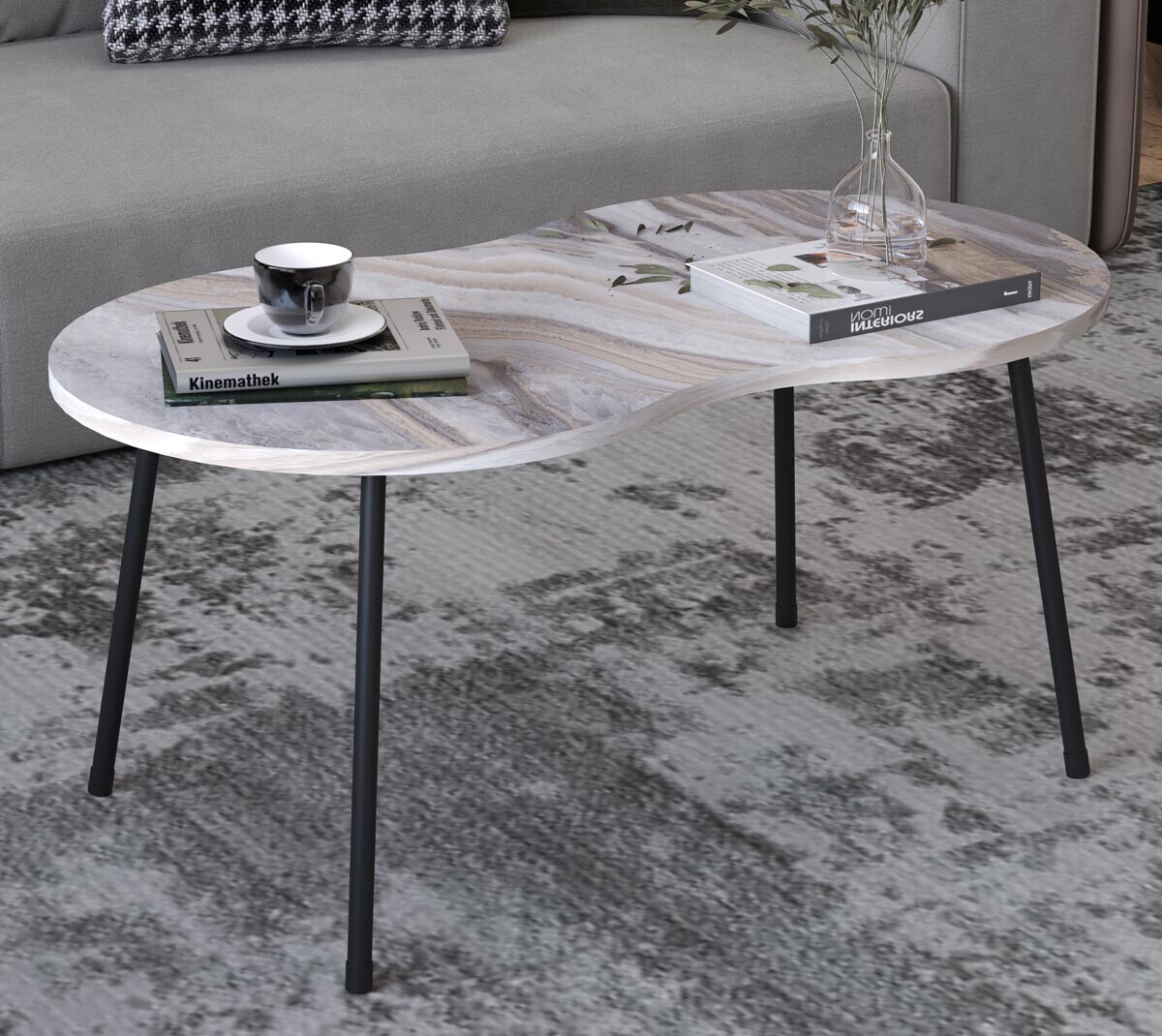 Konferenční stolek Mirola, bílý