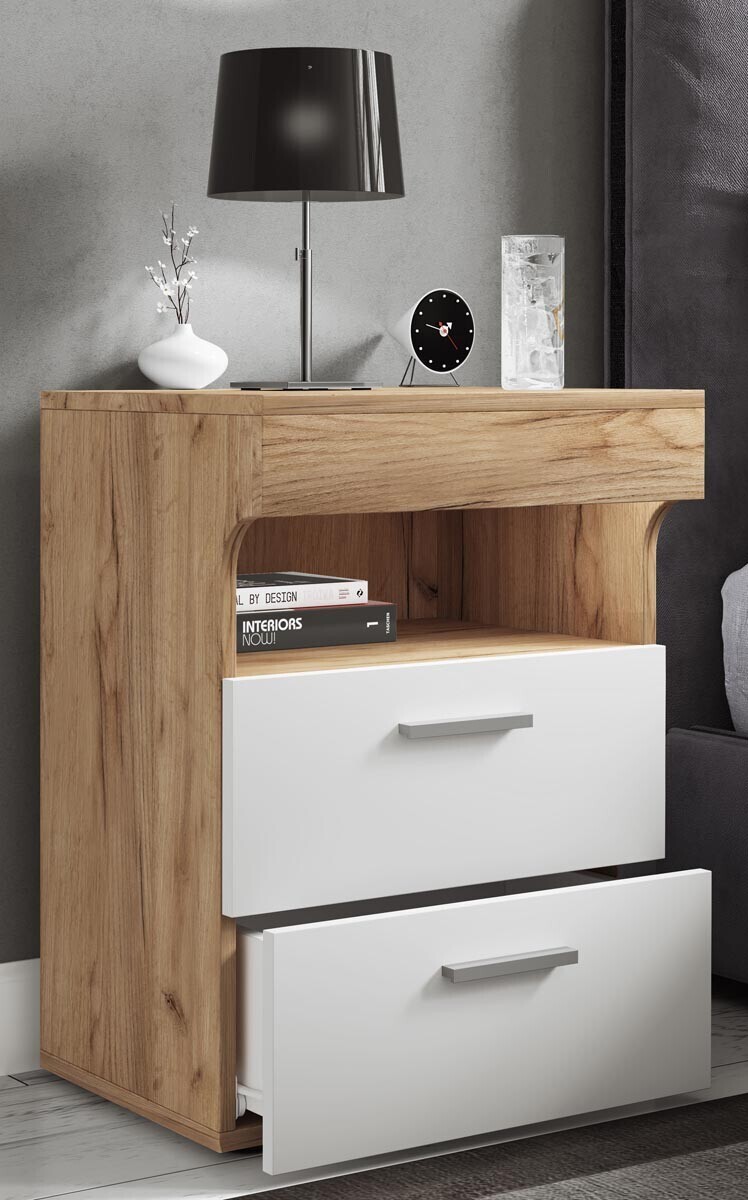 Noční stolek Slepal L, dub medový