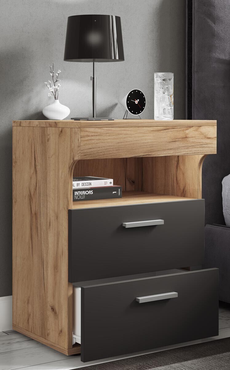 Noční stolek Slepal L, antracit