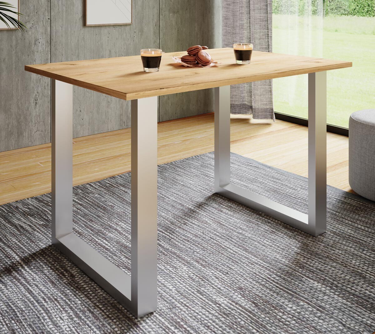 Jídelní stůl Xona 140x50 U-nohy, dub medový