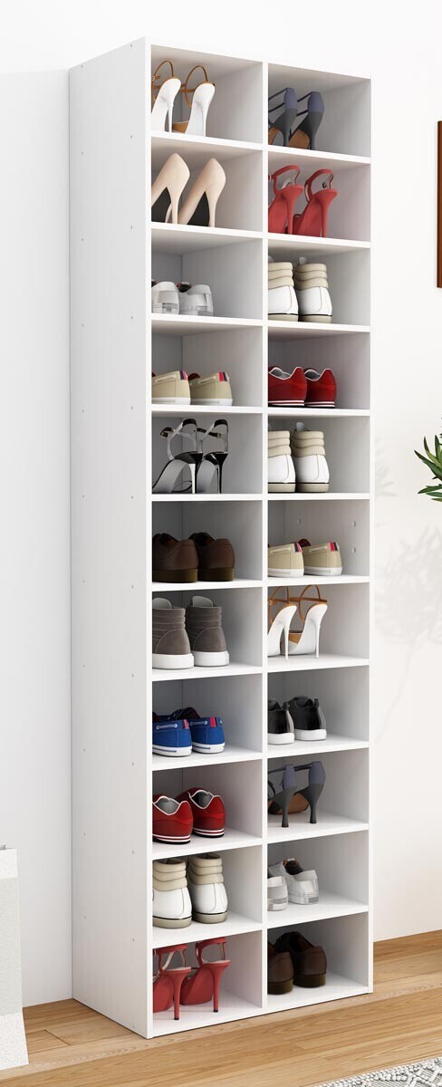 Botník Hinsol XL 22 přihrádek, bílý